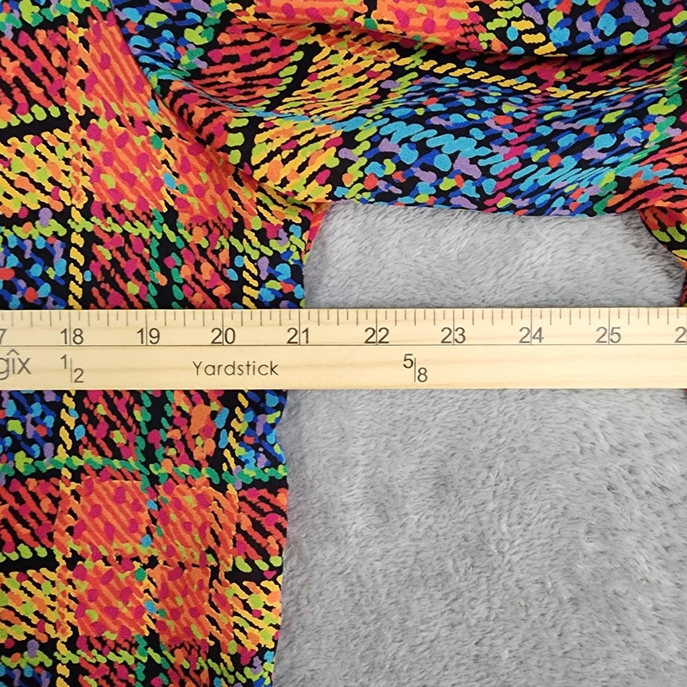 La Chine Classic Shirt Womens 12 Multicolor Geometric Print Blouse 90s Vintage - Picture 4 of 11